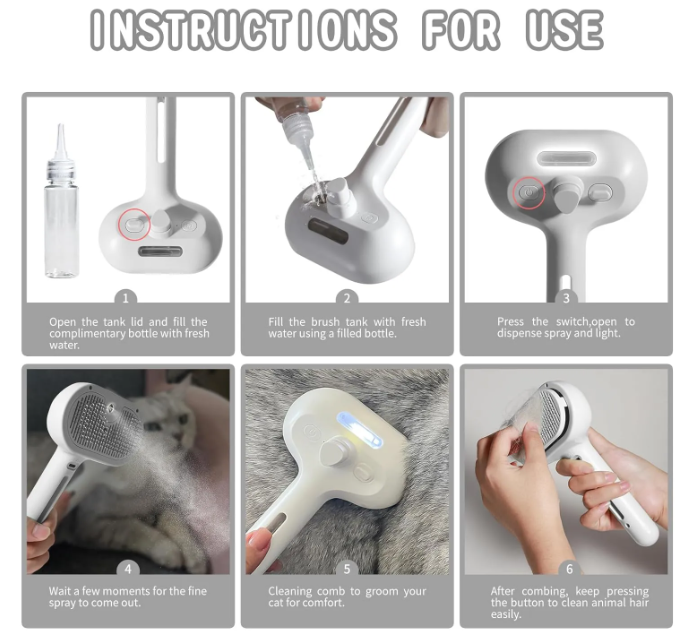 GearGremlin ShedBuster – Spray & Brush Pet Grooming Tool